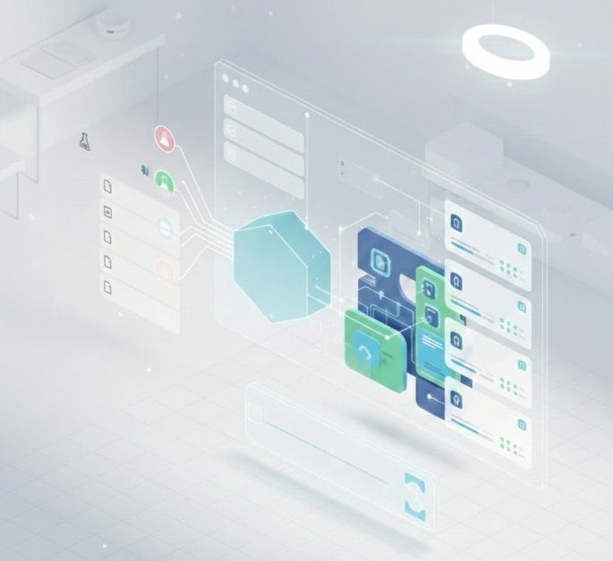 Conceptual diagram of AI knowledge synthesis and design recommendation system